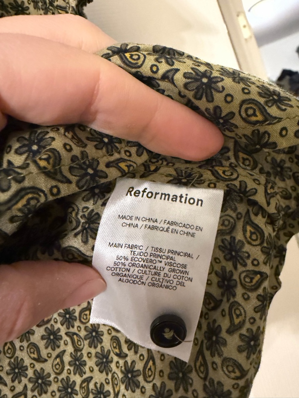 Reformation Button Front Blouse - Picture 4 of 5